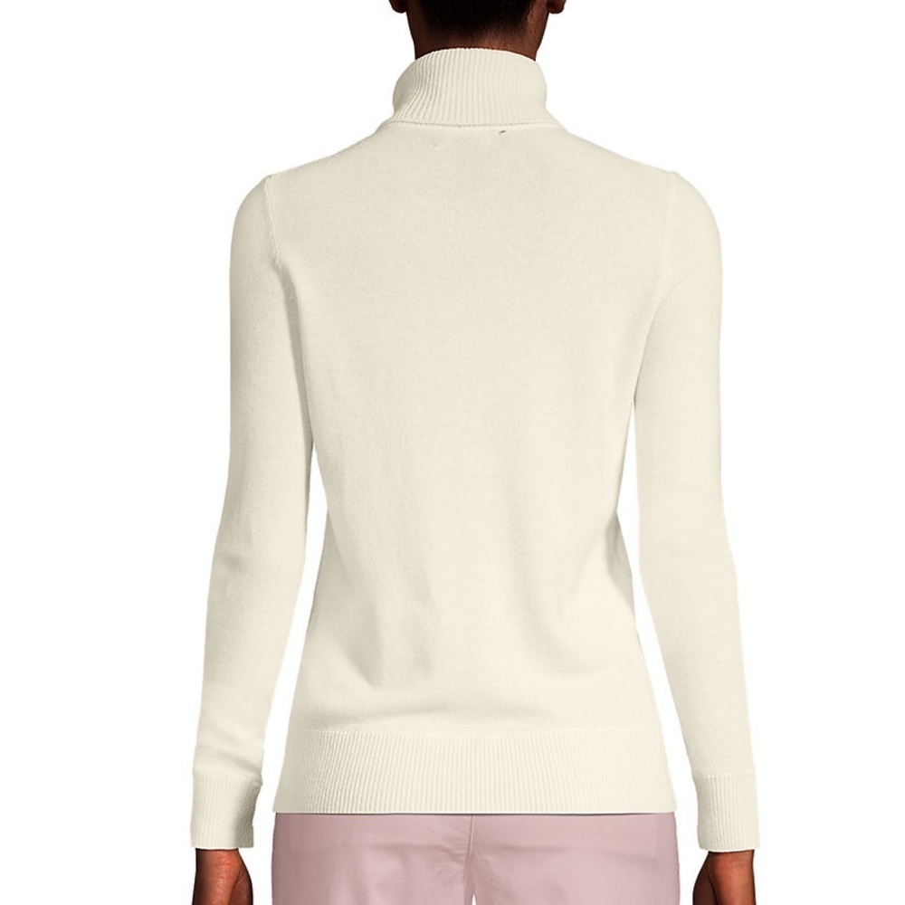 NWOT Chaps Turtleneck Cotton Ivory Sweater Lightweight Size L - Picture 3 of 11